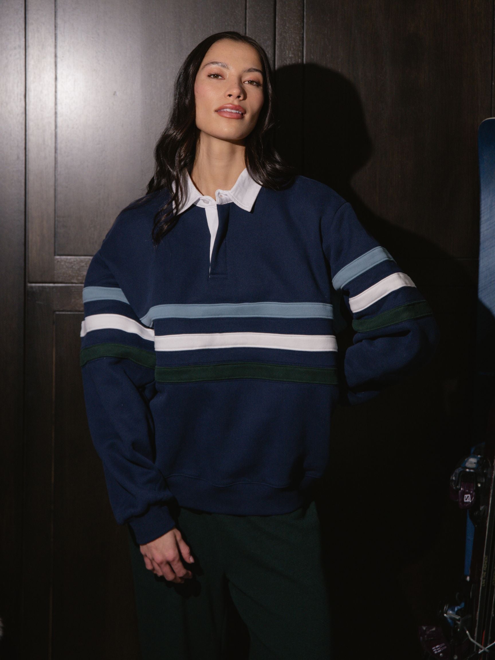 Striped Rugby Sweatshirt - Shadow