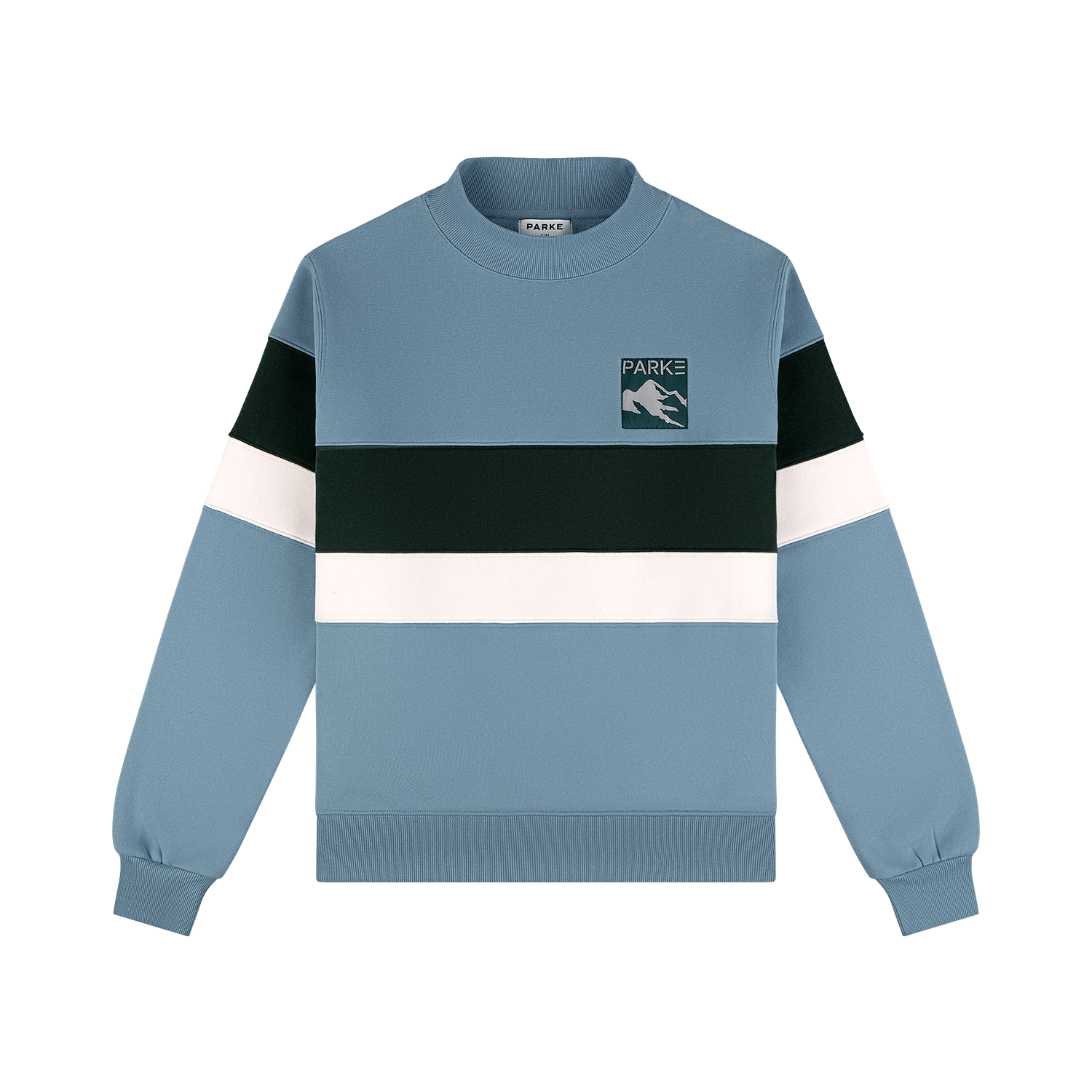 Vintage Stripe Mockneck - Glacier