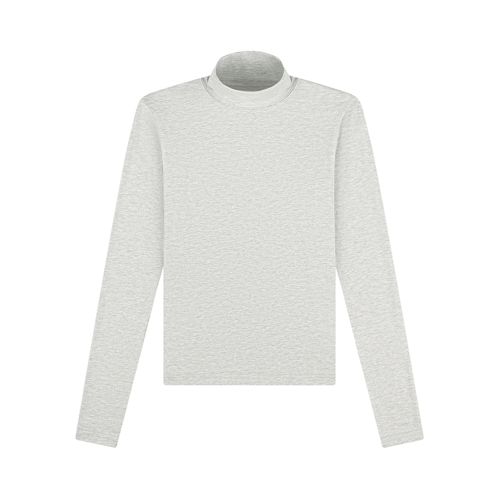 Turtleneck Long Sleeve Shirt - Grey