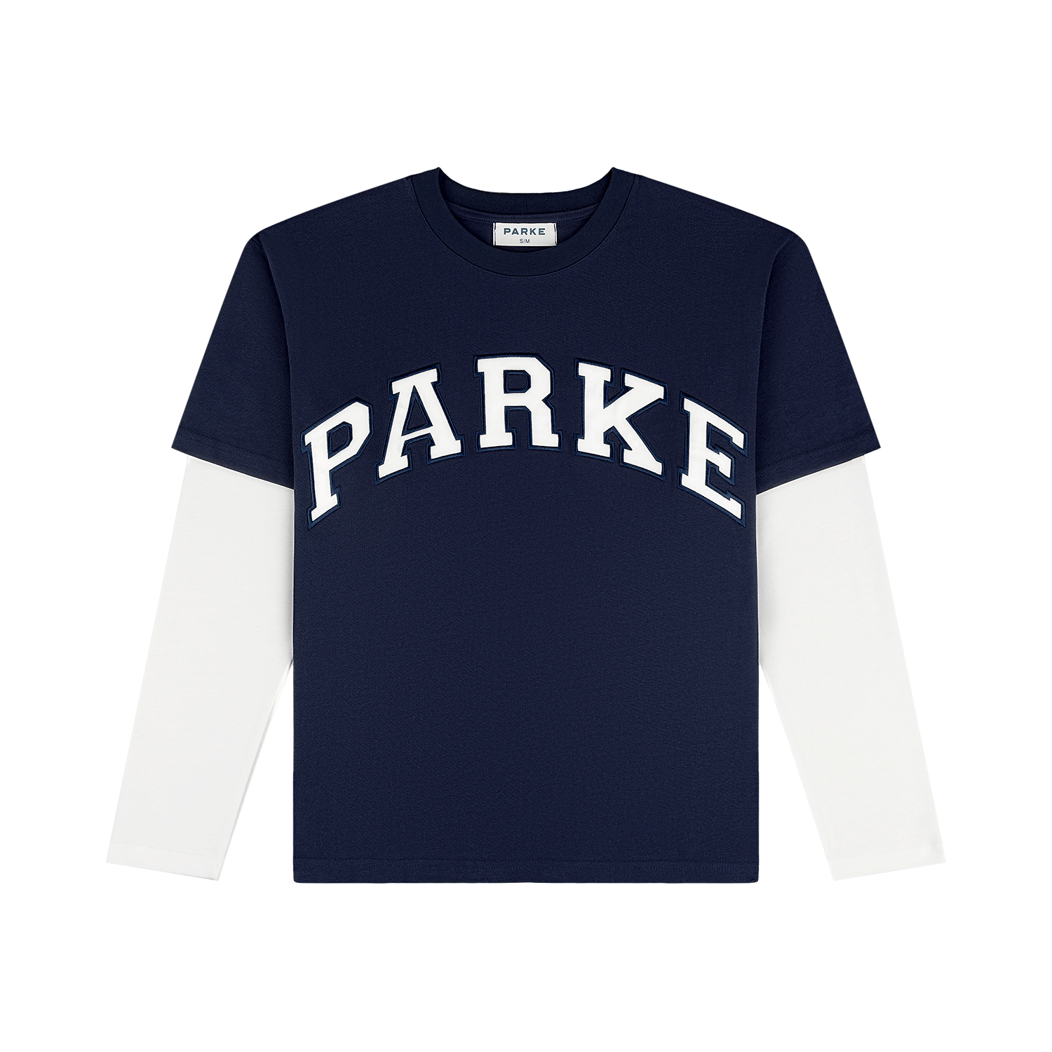 Layered Varsity Long Sleeve Shirt - Shadow