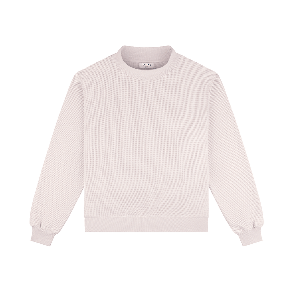 Waffle Mockneck Pullover - Lilac