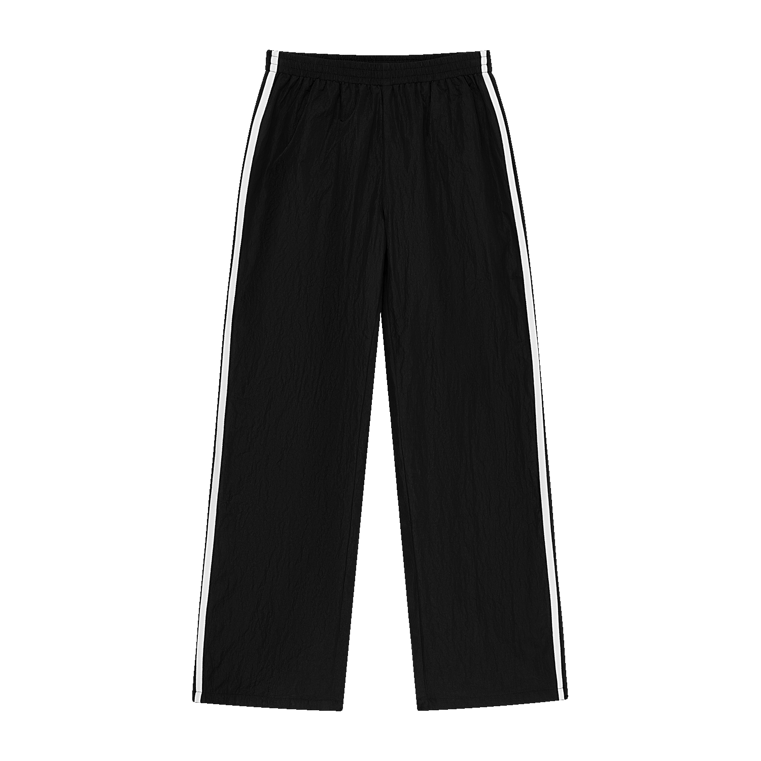 Sport Stripe Nylon Pants - Black